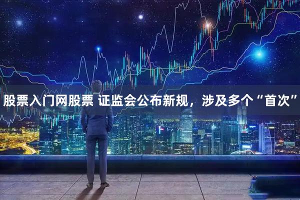 股票入门网股票 证监会公布新规，涉及多个“首次”